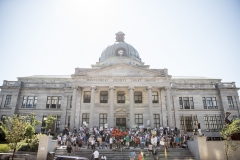 Sen. Leach Leads Families Belong Together Protest