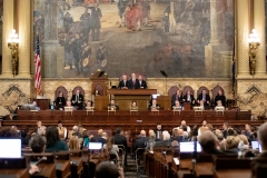 4 de febrero de 2020: El gobernador Wolf pronuncia su discurso sobre el presupuesto estatal 2020-21.