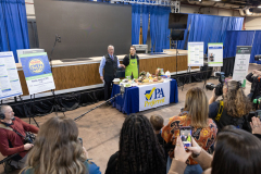 January 2, 2025: The Pennsylvania Farm Show unveiled its annual butter sculpture. The sculpture is called "From Moo to Marvel: Dairy Cows Power Pennsylvania.
