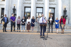 August 31, 2023: Sens. Kane and Kearney held their third annual Overdose Awareness Vigil in front of the Delaware County Courthouse in Media.