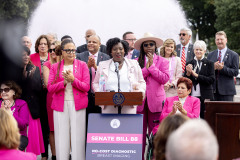 October 6, 2025: The PA Breast Cancer Coalition kicks off Breast Cancer Awareness Month with the PA Breast Cancer Coalition by turning the State Capitol East Wing Fountain pink! 