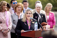 October 6, 2025: The PA Breast Cancer Coalition kicks off Breast Cancer Awareness Month with the PA Breast Cancer Coalition by turning the State Capitol East Wing Fountain pink! 