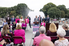 October 6, 2025: The PA Breast Cancer Coalition kicks off Breast Cancer Awareness Month with the PA Breast Cancer Coalition by turning the State Capitol East Wing Fountain pink! 