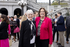 October 6, 2025: The PA Breast Cancer Coalition kicks off Breast Cancer Awareness Month with the PA Breast Cancer Coalition by turning the State Capitol East Wing Fountain pink! 