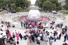October 6, 2025: The PA Breast Cancer Coalition kicks off Breast Cancer Awareness Month with the PA Breast Cancer Coalition by turning the State Capitol East Wing Fountain pink! 