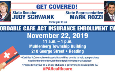 Schwank and Rozzi Hosting Free ACA Event Nov. 22, Pennsylvania Insurance Commissioner to Speak