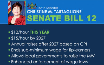El senador Tartaglione y el congresista Boyle detallan sus esfuerzos por aumentar el salario mínimo en Pensilvania y en todo el país