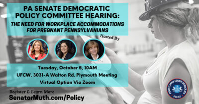 Policy Hearing - Need for Workplace Accommodations for Pregnant Pennsylvanians