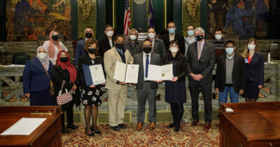 Senators Sharif Street and Tim Kearney Honor Muslim Aid Initiative’s COVID Response on Senate Floor