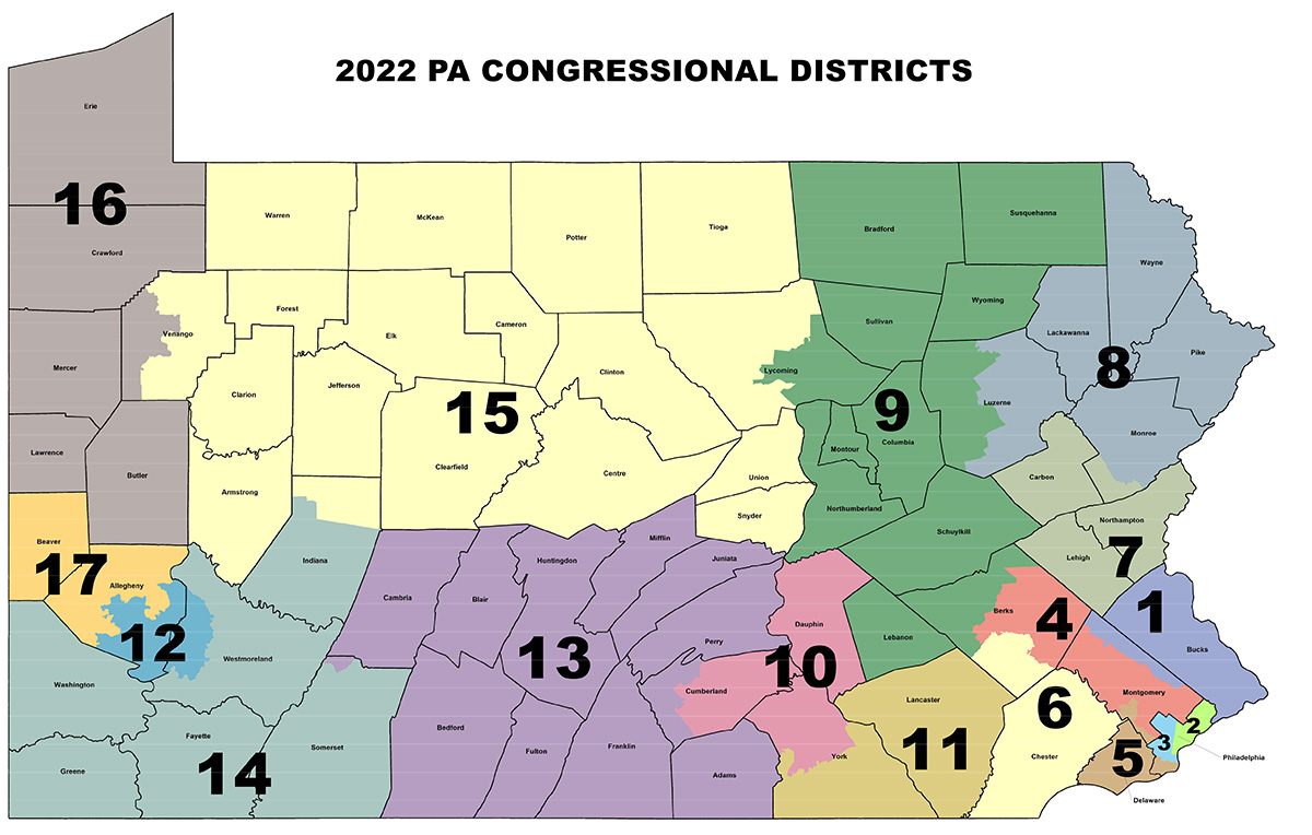 2022 Pennsylvania Distritos del Congreso
