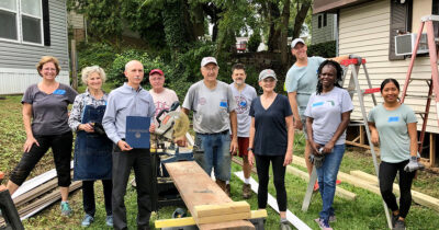 CAPTION: State Senator Carolyn Comitta and her West Chester district office staff recently participated in a volunteer day of service with Good Works, Inc. This week, Senator Comitta announced that she has secured $50,000 in state funding for the nonprofit organization, which provides free home repairs to low-income residents and families. The funds will support the purchase of materials and supplies.