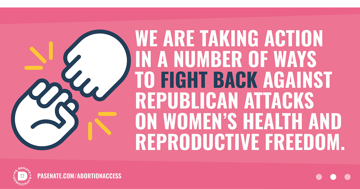 We are taking action in a number of ways to fight back against republican attacks on women's health and reproductive freedom.