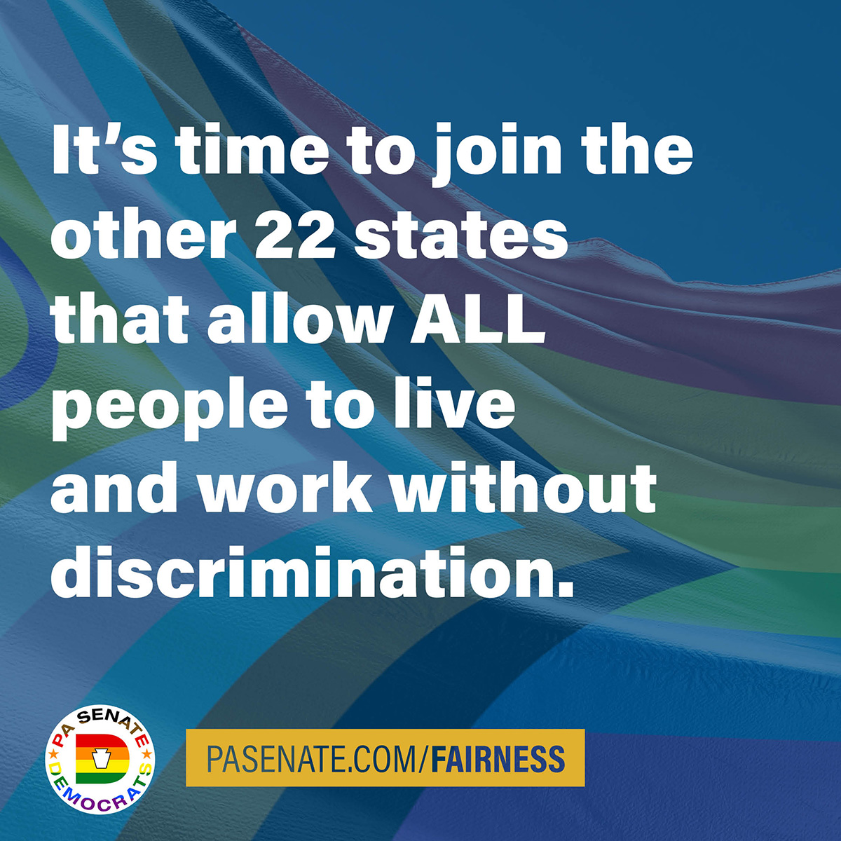It’s time to join the other 22 states that allow ALL people to live and work without discrimination.