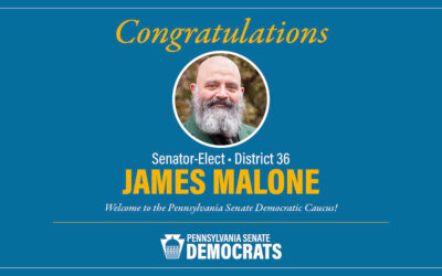 Senate Democratic Leader Jay Costa Welcomes Senator-Elect James Malone to Democratic Caucus