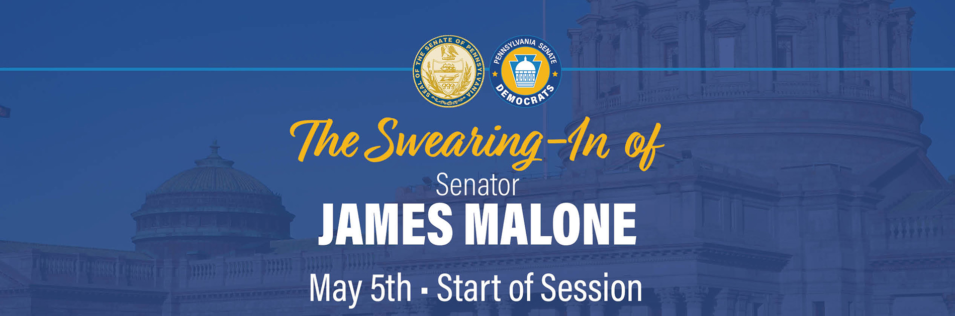 Swearing In of Senator James Malone
