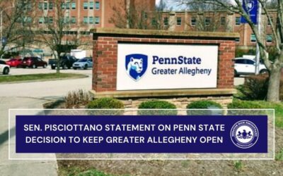 Senator Nick Pisciottano Issues Statement on Penn State’s Decision to Keep Greater Allegheny Campus Open