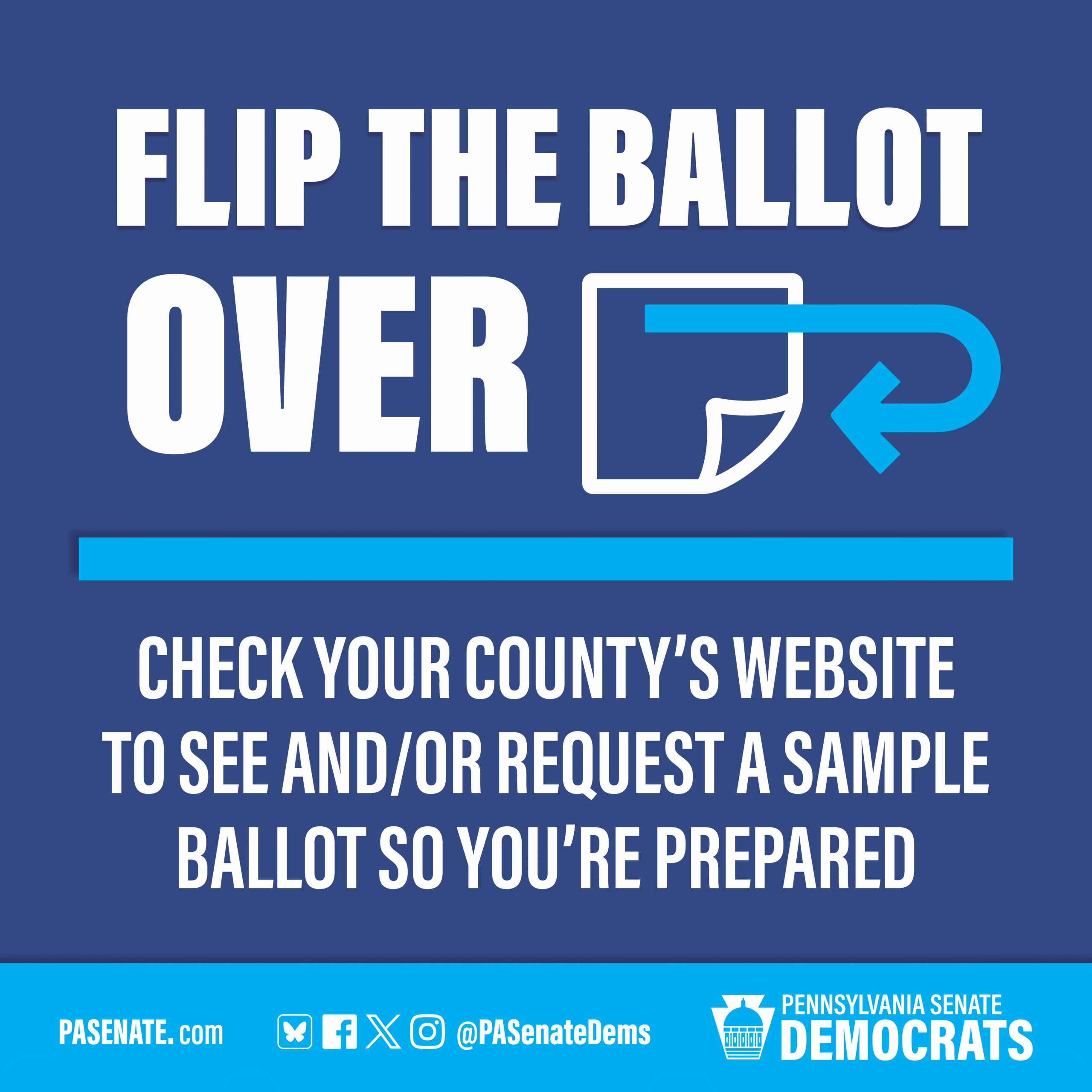 Flip Over the Ballot - Request a sample ballot. Flip Over the Ballot - Request a sample ballot.