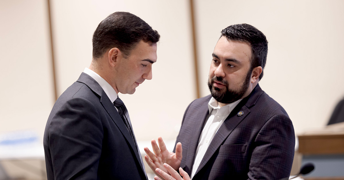 Senators Nick Pisciottano and Nick Miller 