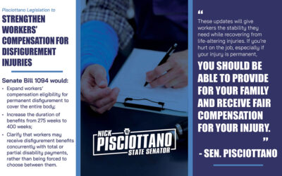 Pisciottano Legislation to Strengthen Workers’ Compensation for Disfigurement Injuries