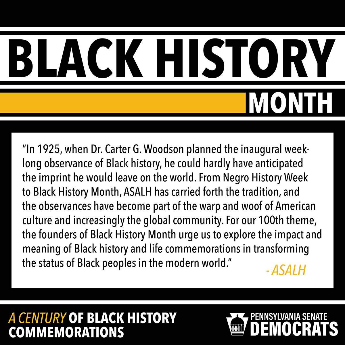 2026 Black History Month - A Century of Black History Commemorations