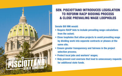Pisciottano Introduces Legislation to Reform RACP Bidding Process and Close Prevailing Wage Loopholes