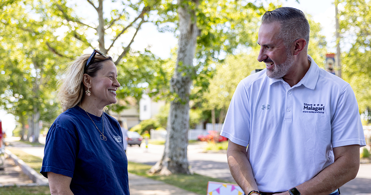 Senator Maria Collett and Representative Steve Malagari