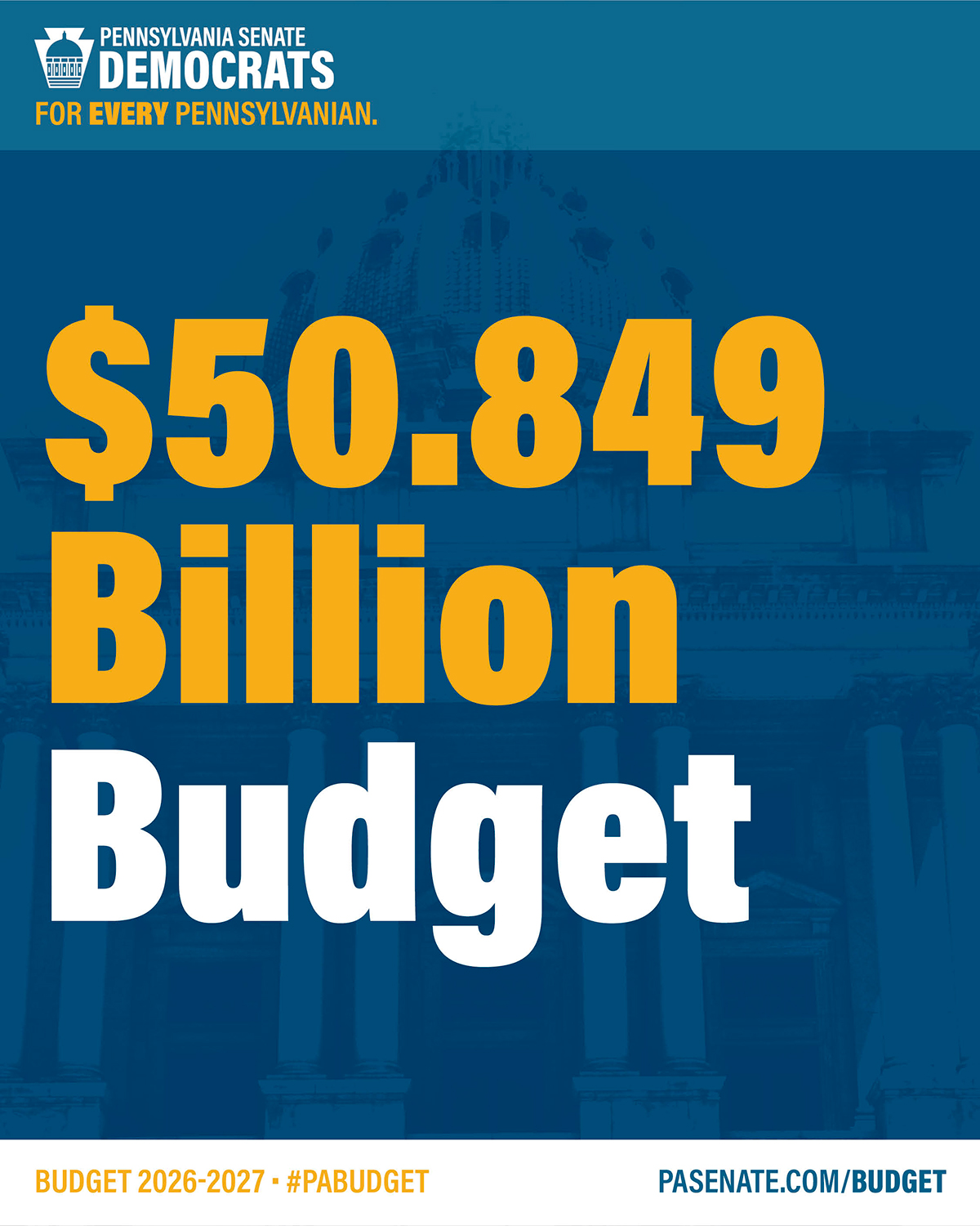 $50.849 Billion Budget $50.849 Billion Budget