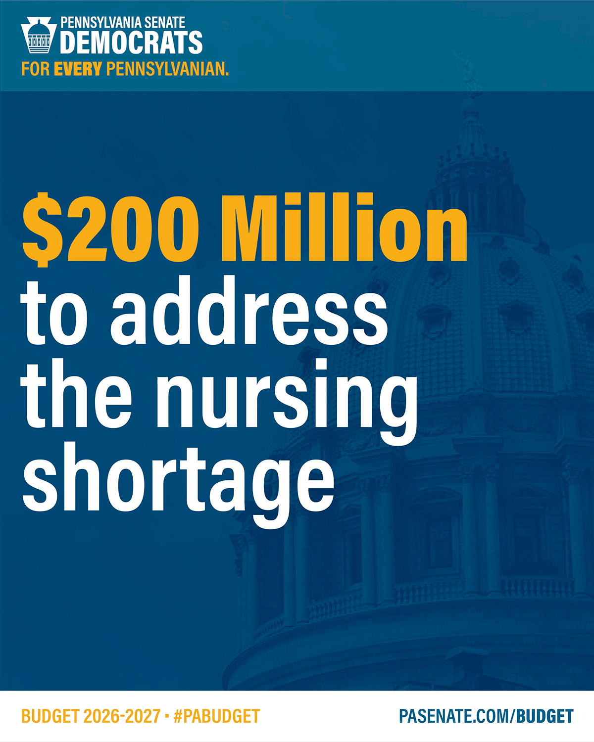 $200 Million to address the nursing shortage $200 Million to address the nursing shortage