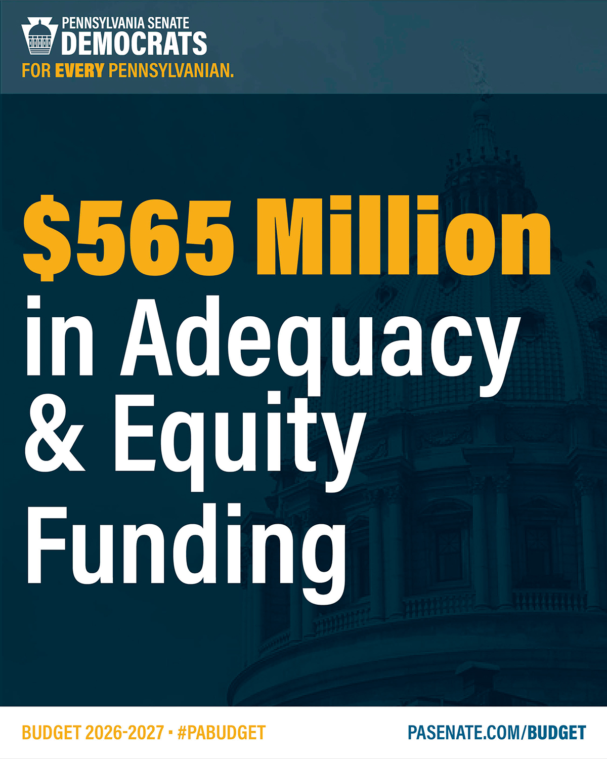 $565 Million in Adequacy & Equity Funding $565 Million in Adequacy & Equity Funding