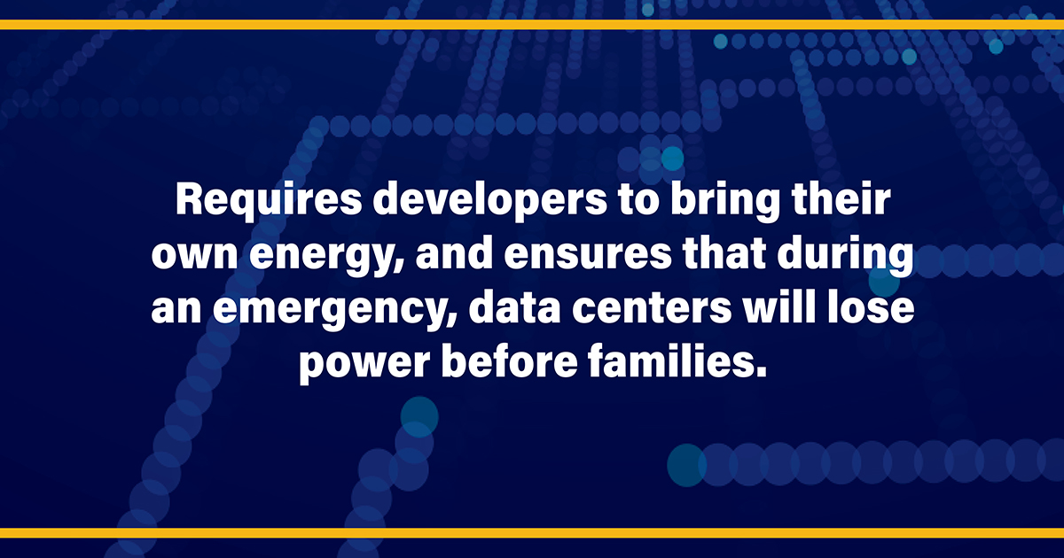 Requires developers to bring their own energy